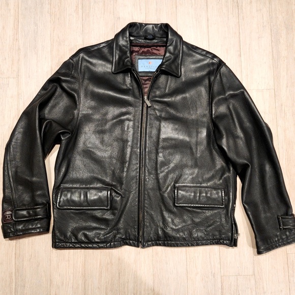 Vintage Kenneth Cole Leather Jacket With Removable Polyester Vest Lining - Picture 4 of 16